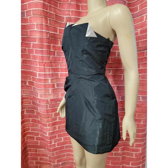 Alice + Olivia Black Strapless Size S Women's Mini Dress #CB2 - Picture 2 of 9